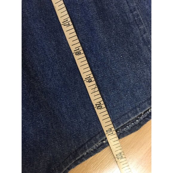 City Girl Sport Denim Jean Vest Top Women Size 16 Multi Color Inlay Cotton EUC - Picture 5 of 9